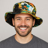 New Razor Cut Tie Dye Wide Brim Hat