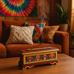 Large Hand Painted Incense Burner Box