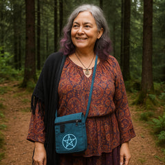 Stonewashed Cotton Shoulder Bag