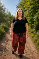 Patchwork Printed Cotton Trousers