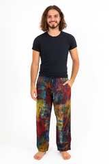 Tie Dye Cotton Patchwork Trousers