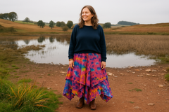 Tie Dye Pixie Hem Skirt