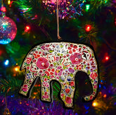 Hand Painted Festive Elephant
