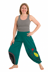 Hippy Flower Pattern Cotton "Hannah" Trousers
