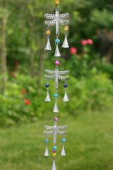 Long Hanging Silver Dragonfly