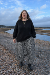 Jalebi Print Cotton Afghani Harem Trousers