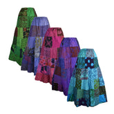 Patchwork Overdyed Cotton Skirt