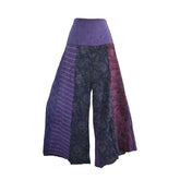 Wide Leg Patchwork Trousers
