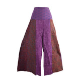 Wide Leg Patchwork Trousers