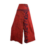 Wide Leg Patchwork Trousers
