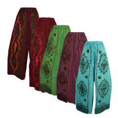 Embroidered Fisherman Style Trousers