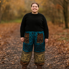 Acrylic Fleece Elephant Harem Trousers