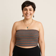 Woven Cotton Bandeau Boob Tube Top