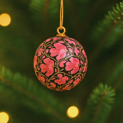 Set of 4 Small Fair Trade Hand-Painted Christmas Baubles