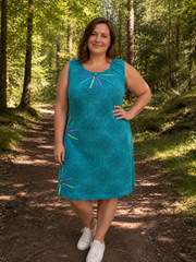 Floral Embroidered Cotton Dress