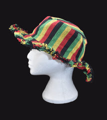 Wide Brim Rasta Cotton Hat