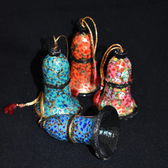 Set of 4 Large Fair Trade Hand-Painted Christmas Hanging Bells