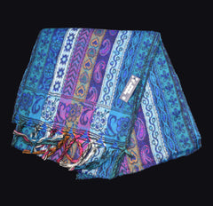 Paisley Stripe Pattern Fleece Scarf