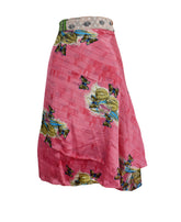 Knee Length Sari Silk Wrap Skirt 62"