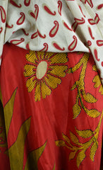 Knee Length Sari Silk Wrap Skirt 48"