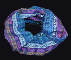 Paisley Stripe Pattern Fleece Scarf