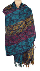 Butterfly Pattern Fleece Blanket Shawl