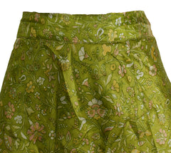 Tea Calf Length Sari Silk Wrap Skirt 70"
