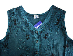 Embroidered Sleeveless Top