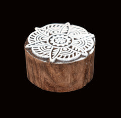 Indian Wood Printing Block - Flower (5.5cm)