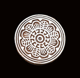 Indian Wood Printing Block - Flower (5.5cm)