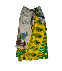 Knee Length Sari Silk Wrap Skirt 62"
