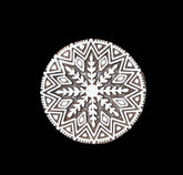 Indian Wood Printing Block - Snowflake (7cm)
