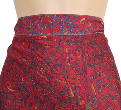 Tea Calf Length Sari Silk Wrap Skirt 70"