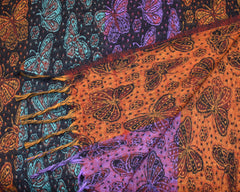 Butterfly Pattern Fleece Blanket Shawl