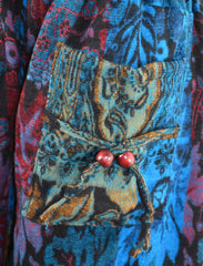 Acrylic Fleece Floral Harem Trousers