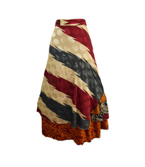 Sari Silk Wrap Skirt XL 64"