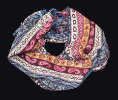 Paisley Stripe Pattern Fleece Scarf