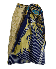 Knee Length Sari Silk Wrap Skirt 48"