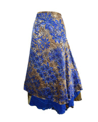 Sari Silk Wrap Skirt XL 66"