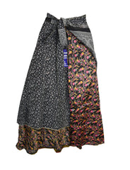 Tea Calf Length Sari Silk Wrap Skirt 44"
