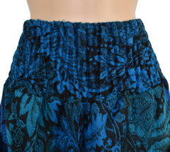 Floral Acrylic Fleece Harem Trousers