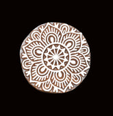 Indian Wood Printing Block - Flower (5.5cm)