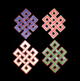 Tibetan Knot Wooden Wall Plaque