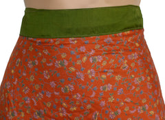 Tea Calf Length Sari Silk Wrap Skirt 58"