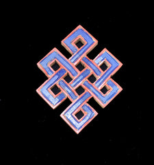 Tibetan Knot Wooden Wall Plaque