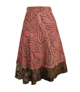 Knee Length Sari Silk Wrap Skirt 48"