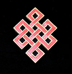 Tibetan Knot Wooden Wall Plaque