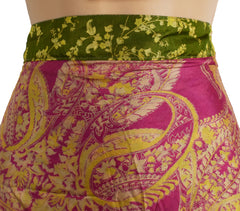 Tea Calf Length Sari Silk Wrap Skirt 56"