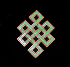 Tibetan Knot Wooden Wall Plaque