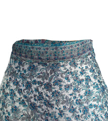 Tea Calf Length Sari Silk Wrap Skirt 56"